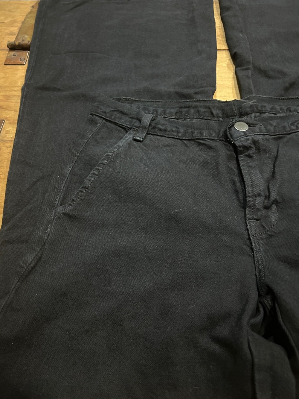 J Brand Black High-Rise Wide Leg Cotton/Linen Pants Size 26 - Picture 3 of 9